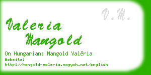 valeria mangold business card