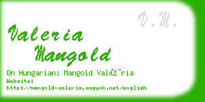 valeria mangold business card